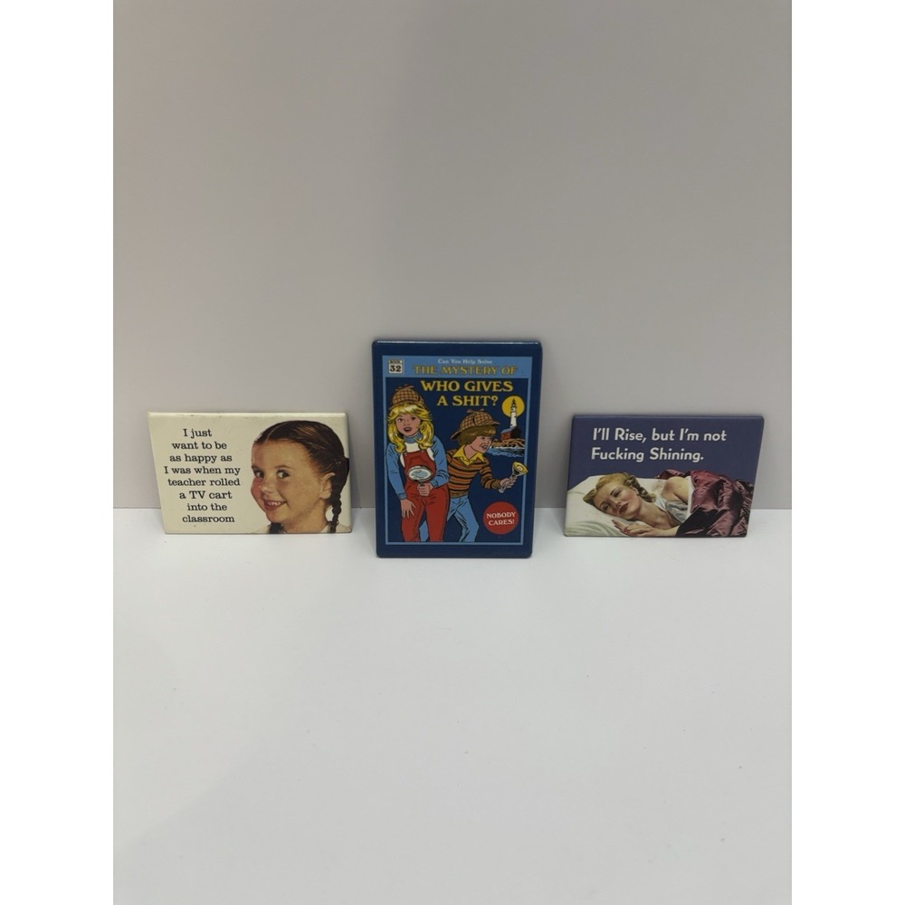 Set of 3 Funny Saying Magnets Steven Rhodes, Ephemera Fridge/Office Magnets